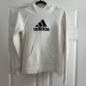 Adidas essentials white hoodie size Small